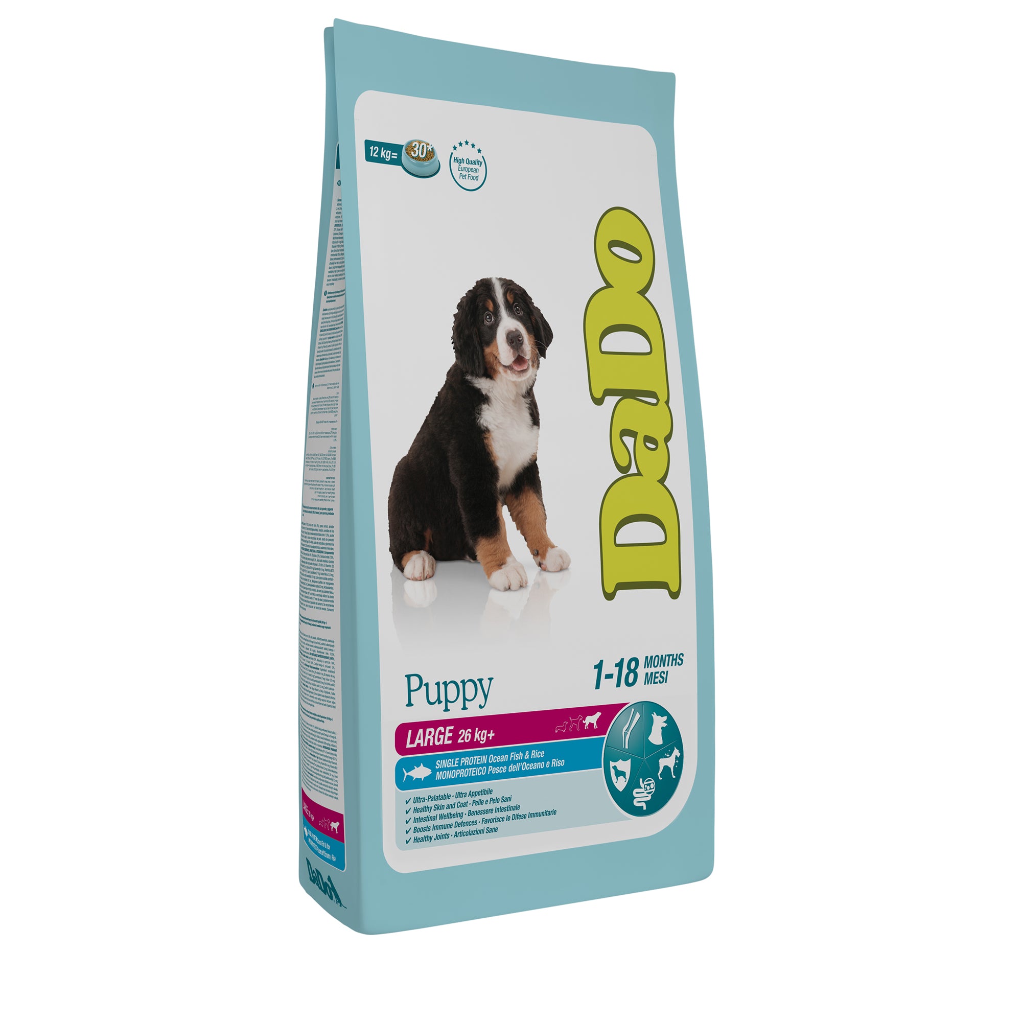 Croquettes pour Chiots Large - Poisson de l’océan et Riz (Chiens + 26 kg)
