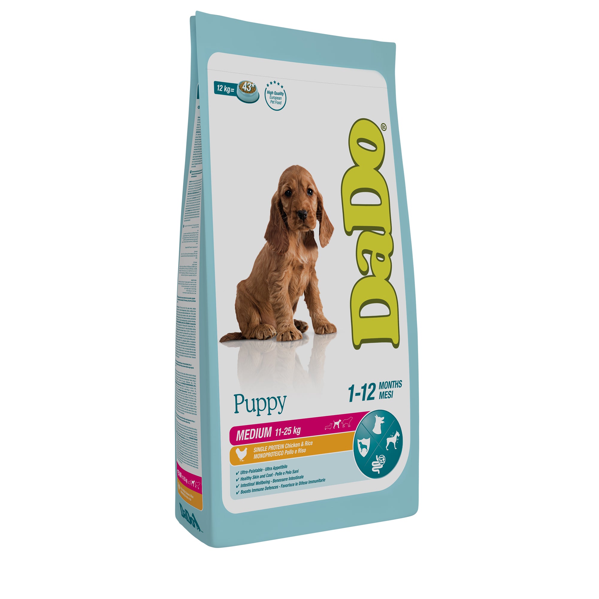 Croquettes pour Chiots Medium - Poulet et Riz (Chiens de 11-25 kg)