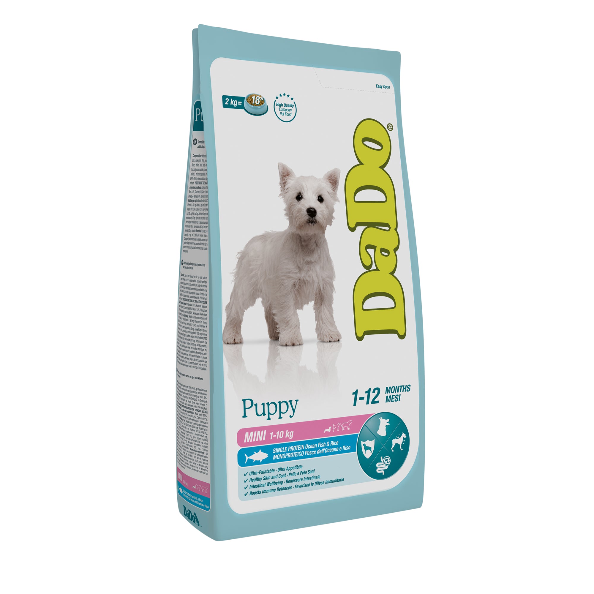 Croquettes pour Chiots Mini - Poisson de l’océan et Riz (Chiens de 1-10 kg)