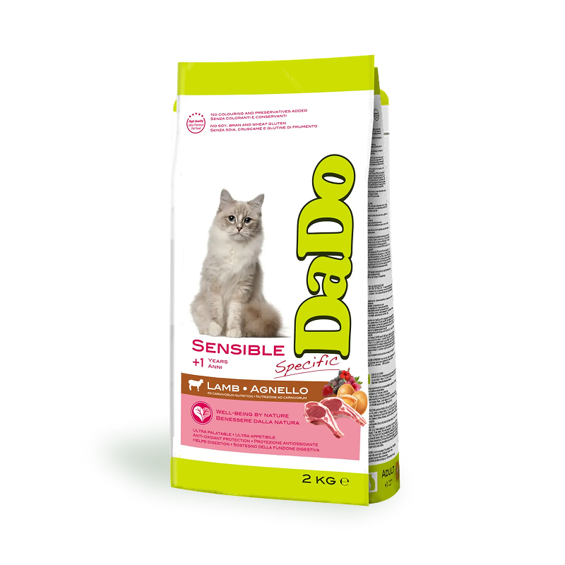 Croquettes pour Chat Adulte spéciales Intestin Délicat - Agneau (Chats de +1 an)